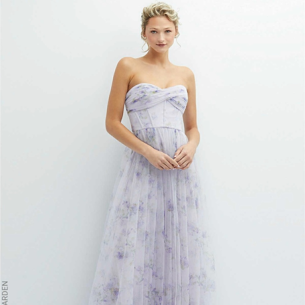 Dessy Floral Formal Gown